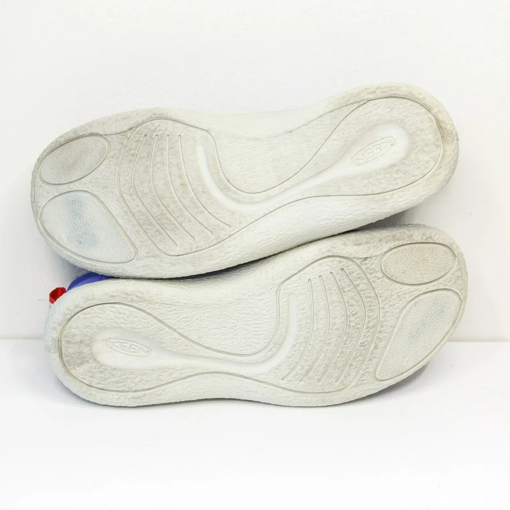 KEEN Howser Puffer Slippers Shoes Quilted Fleece Lined Cozy Warm Blue Big Kids 5